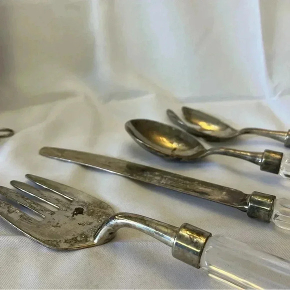 VINTAGE Christina Godinger Large Silver Plated Serving Utensil Set - Picture 5 of 5